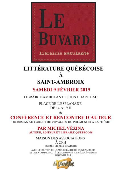 Litérature Québécoise à Saint-Ambroix
